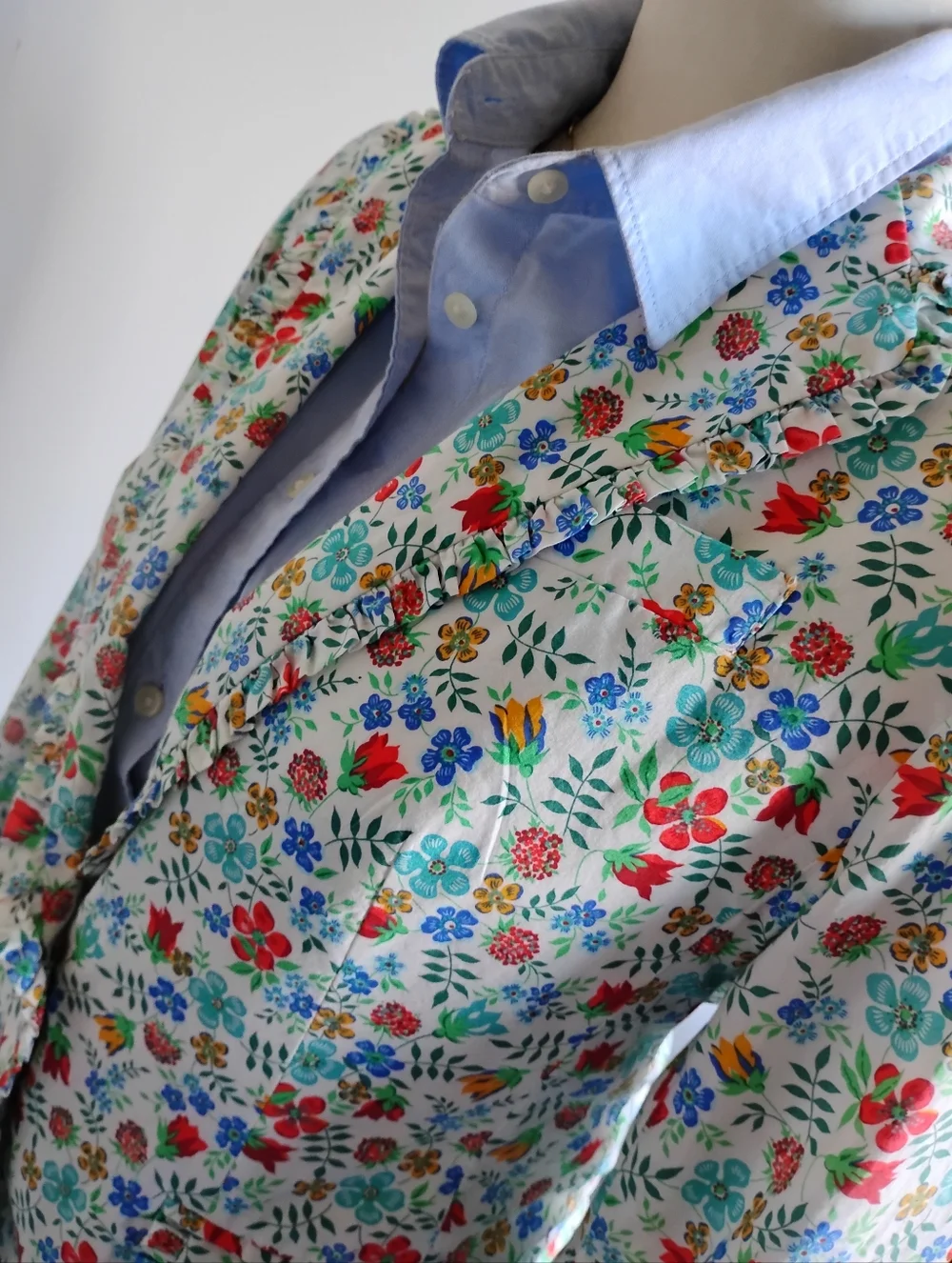 J. Crew Liberty Art Fabric Edenham Blazer Micro Ruffle Floral Classic Size 4